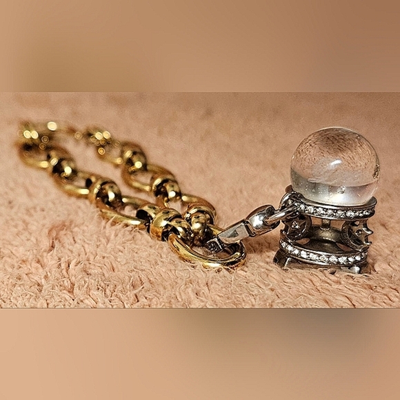 Juicy Couture Fortune Teller Love Crystal Ball Charm Bracelet Globe Pave Future - Picture 6 of 11